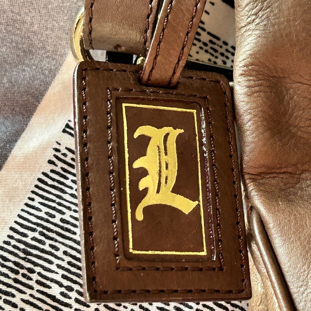 L.A.M.B. Brown Leather Shoulder Bag - Picture 5 of 15